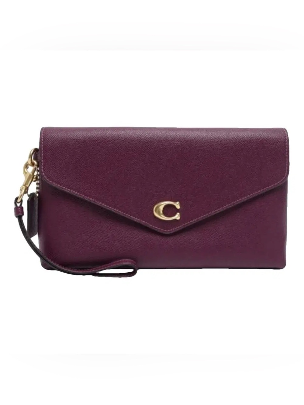Coach Wyn Clutch CC487 NWT • Deep Berry Leather Crossbody/Wallet